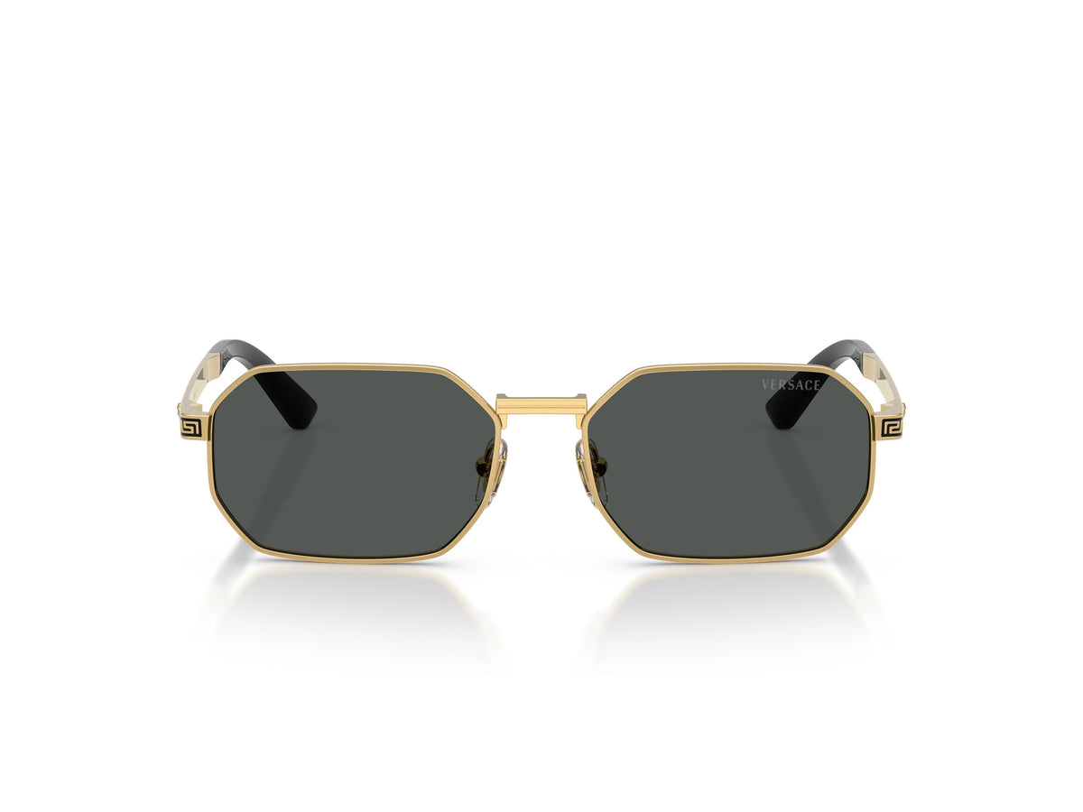 Gold 0ve2297 Metal Geometric Octagonal Sunglasses
