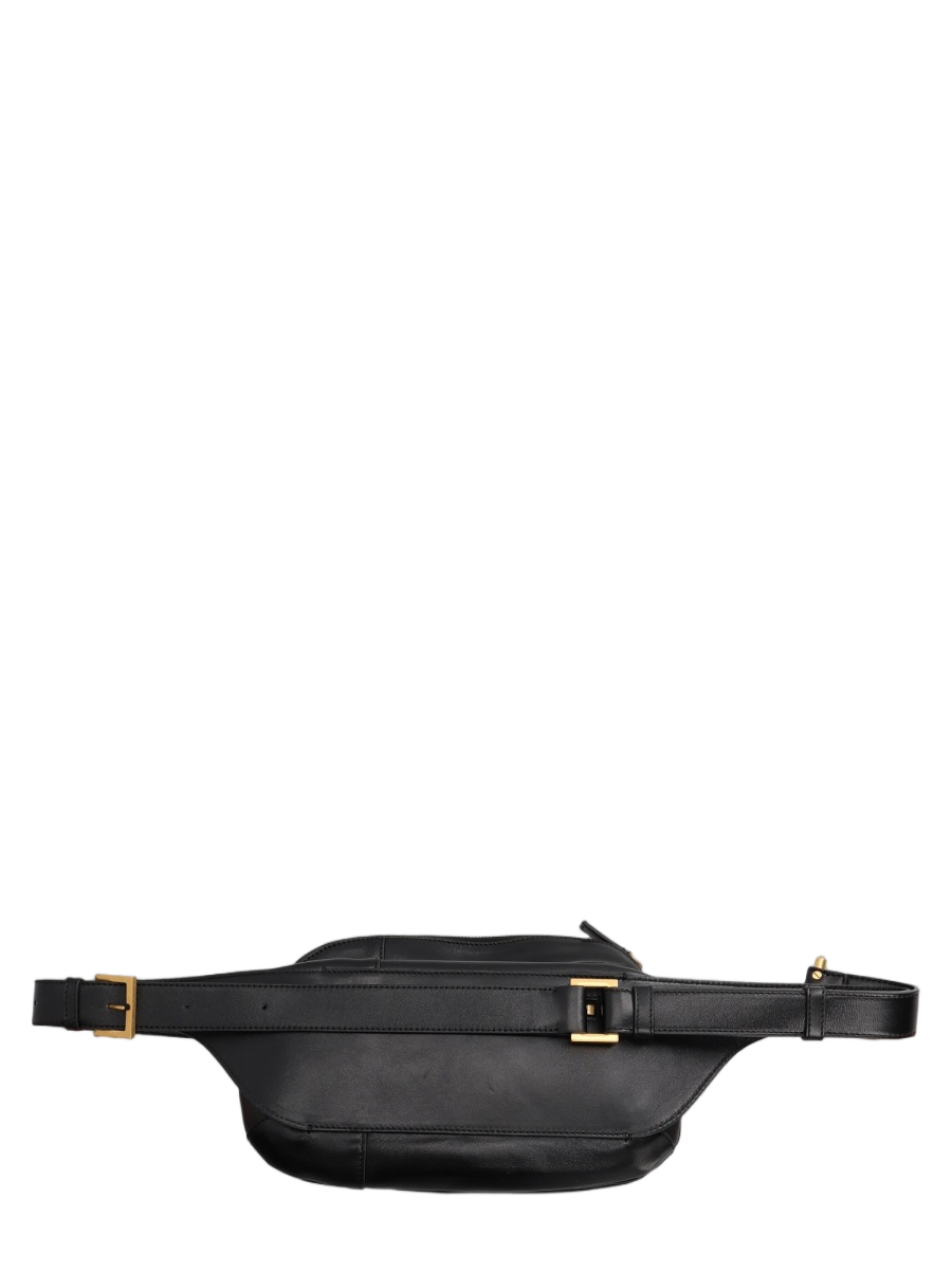 Red Medusa Emblem Embossed Belt Bag