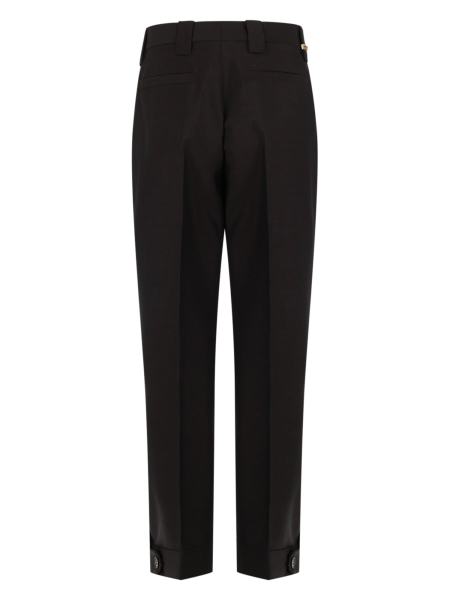 Tailored Pressed Creases Wool Mohair Trousers