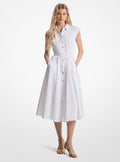 Stretch Cotton Poplin Midi Dress