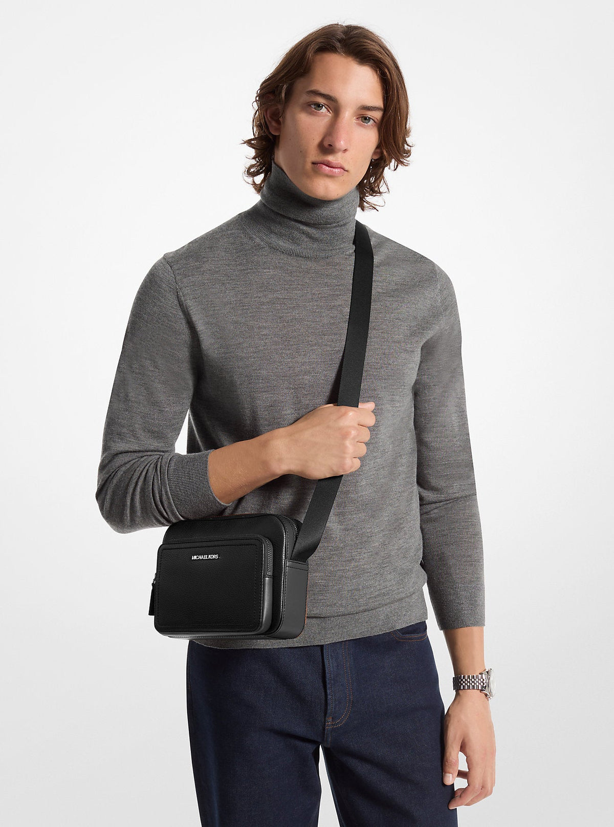 Cooper Pebbled Leather Utility Crossbody Bag