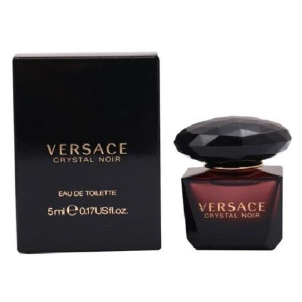 2PCS Combo Versace Crystal Noir Eau De Toilette Versace Women's Perfume 0.17 Oz Mini