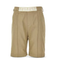 Boys' Greca Cotton Twill Shorts In Tan