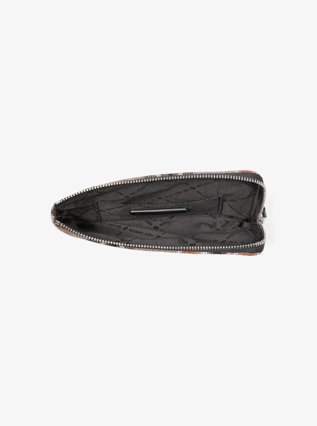 Jet Set Travel Plaid Print Wool Wristlet
