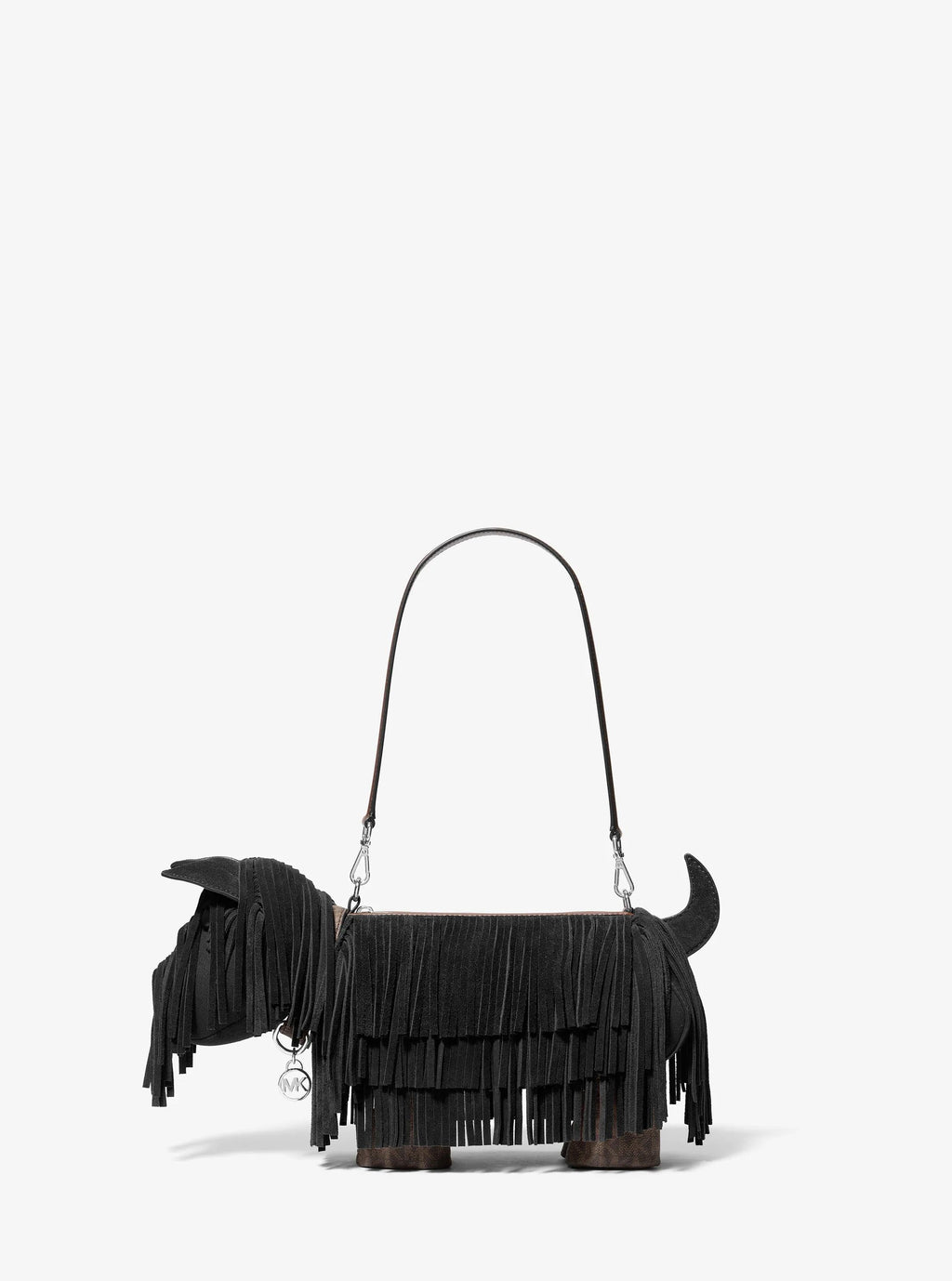 Scottie Dog Small Suede Shoulder Bag