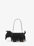 Scottie Dog Small Suede Shoulder Bag