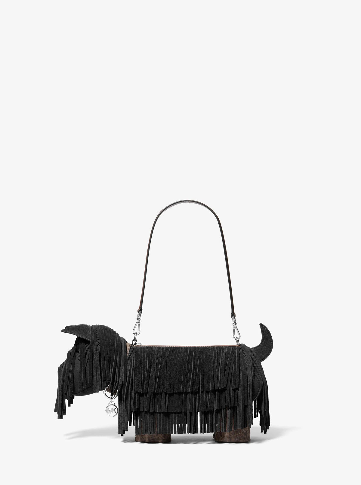 Scottie Dog Small Suede Shoulder Bag
