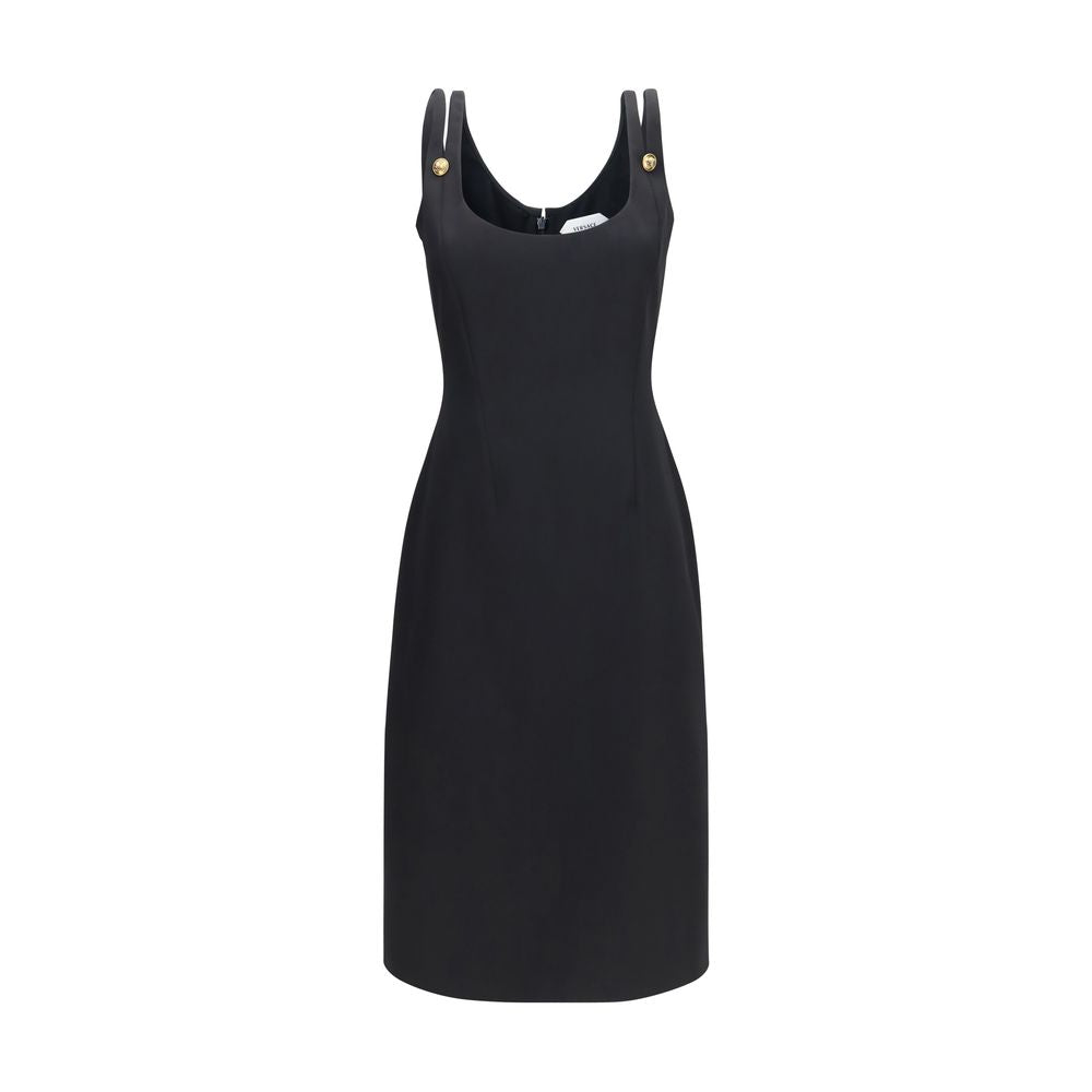 Versace Wool Oves Aries Cocktail Women's Dress