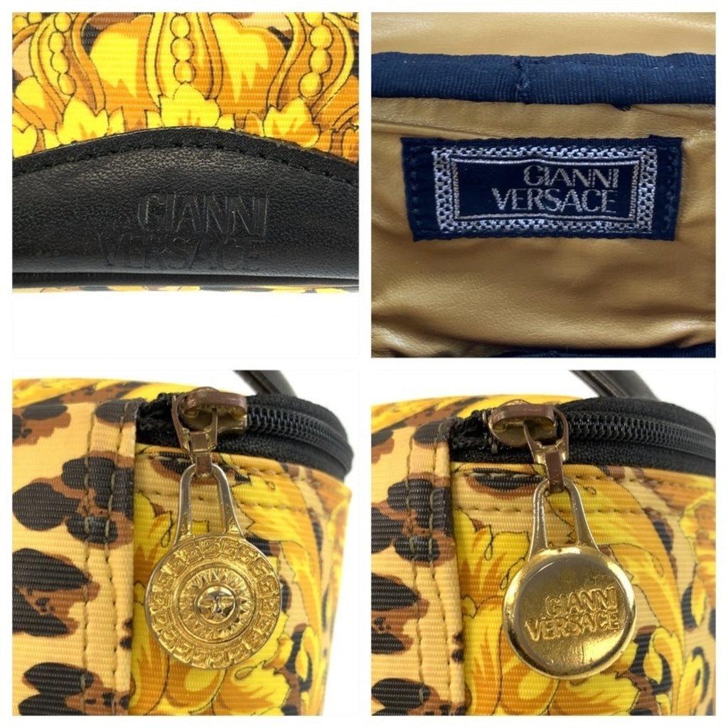 Versace yellow Pvc Handbag Pouch Vanity Bag (Pre-Owned)