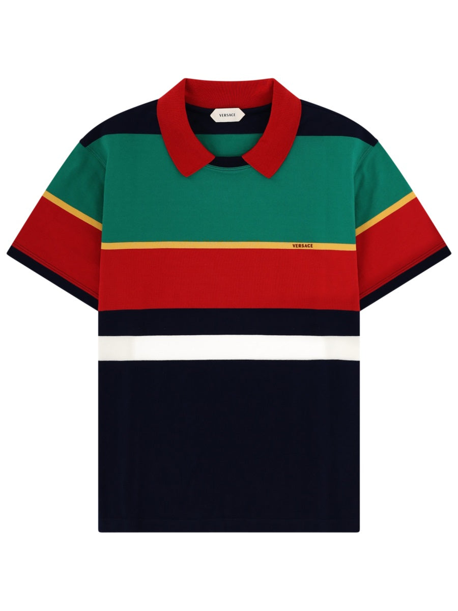 Multicolor Horizontal Stripes Polo Shirt
