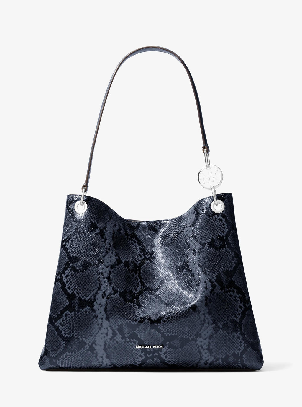 Christina Large Snake Embossed Shoulder Bag