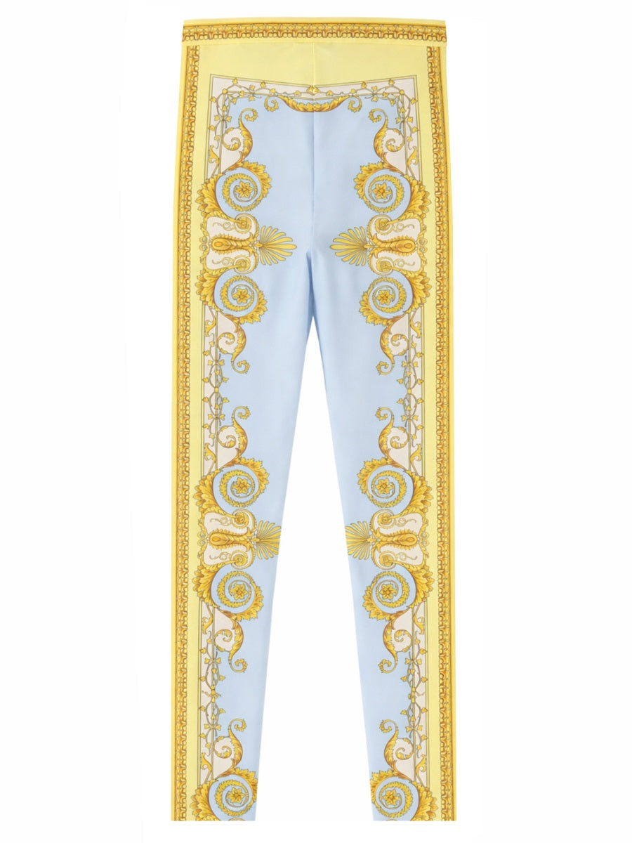 Baroque Print Golden Scrolls Leggings