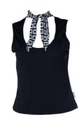 Versace jeans couture, Black scarf top