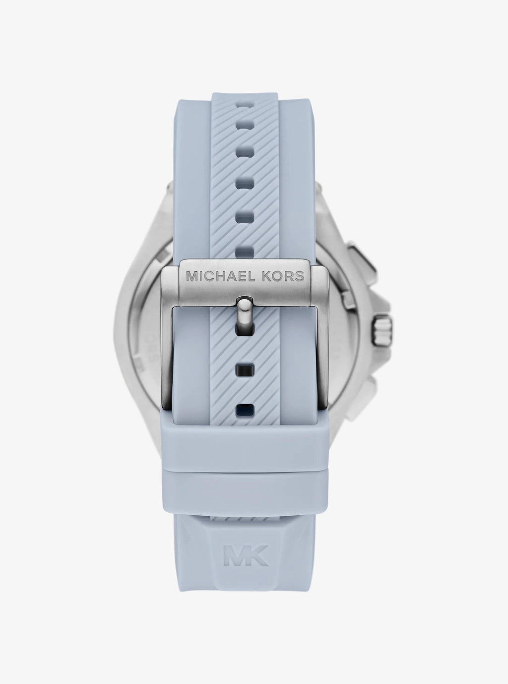 Oversized Lennox Silver-Tone and Silicone Watch