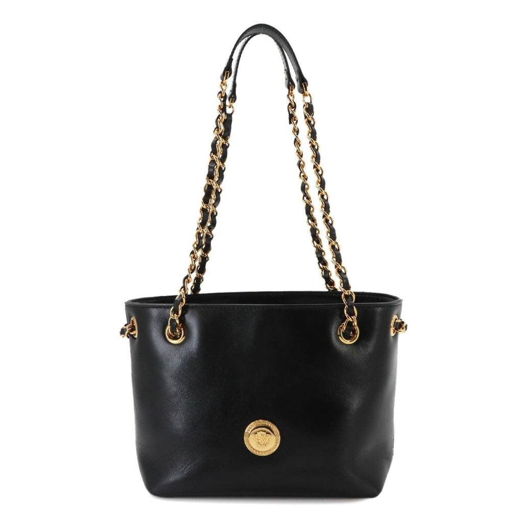 Versace Leather Handbag Shoulder Bag (Pre-Owned)