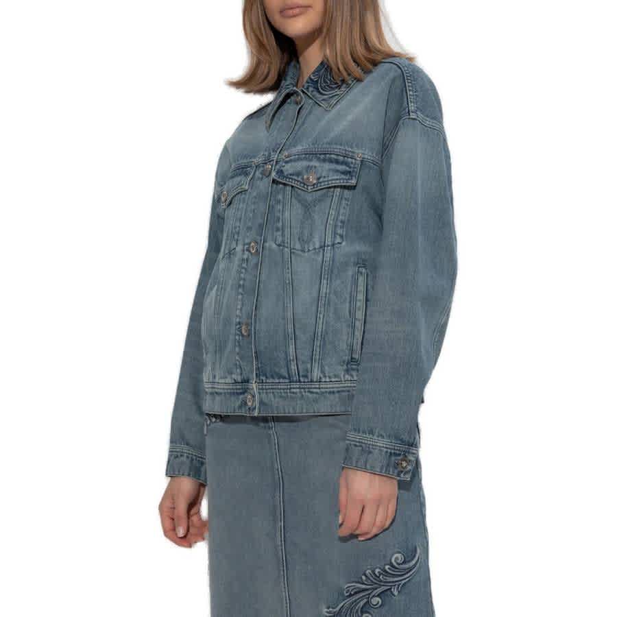 Versace Barocco Denim Trucker Jacket