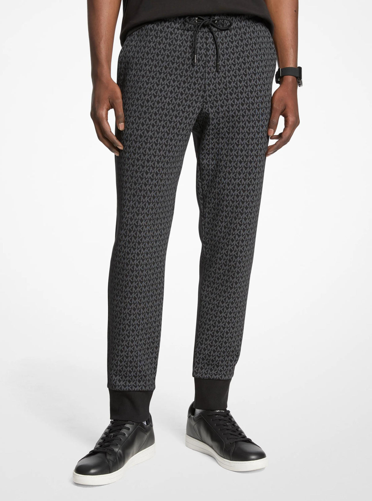 Signature Logo Print Cotton Blend Joggers