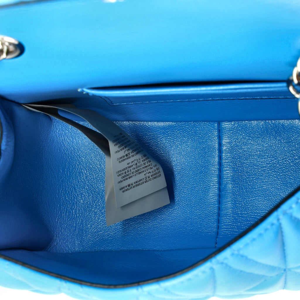 Virtus Chain Flap Shoulder Bag Quilted Leather Mini