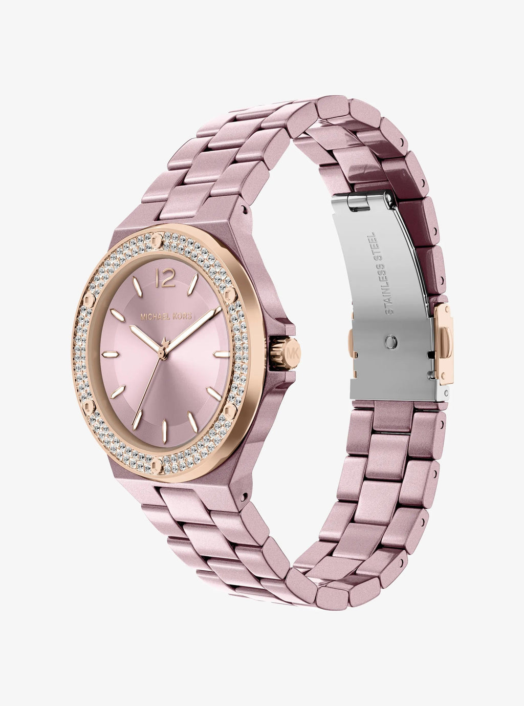 Mini Lennox Pav� Pink-Tone Watch