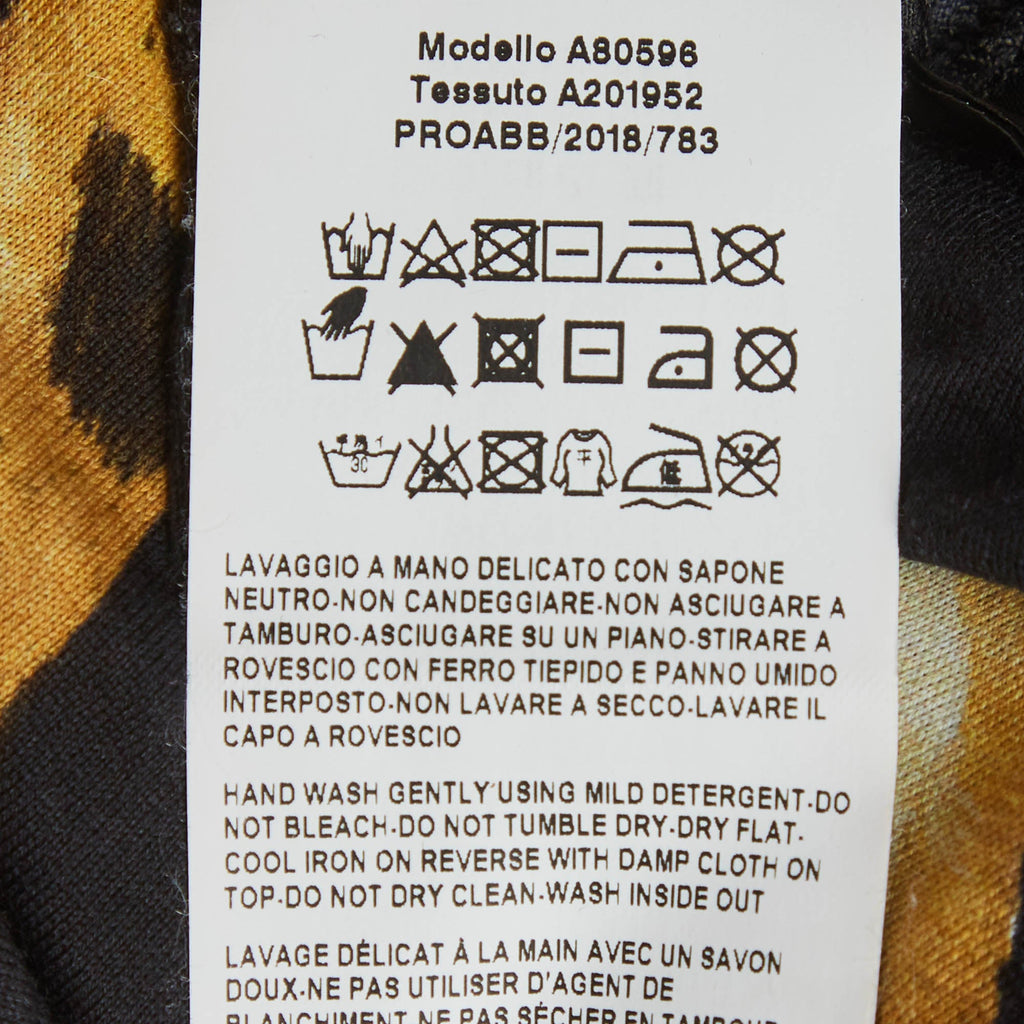 Versace Black Printed Jersey Short Sleeve T-Shirt