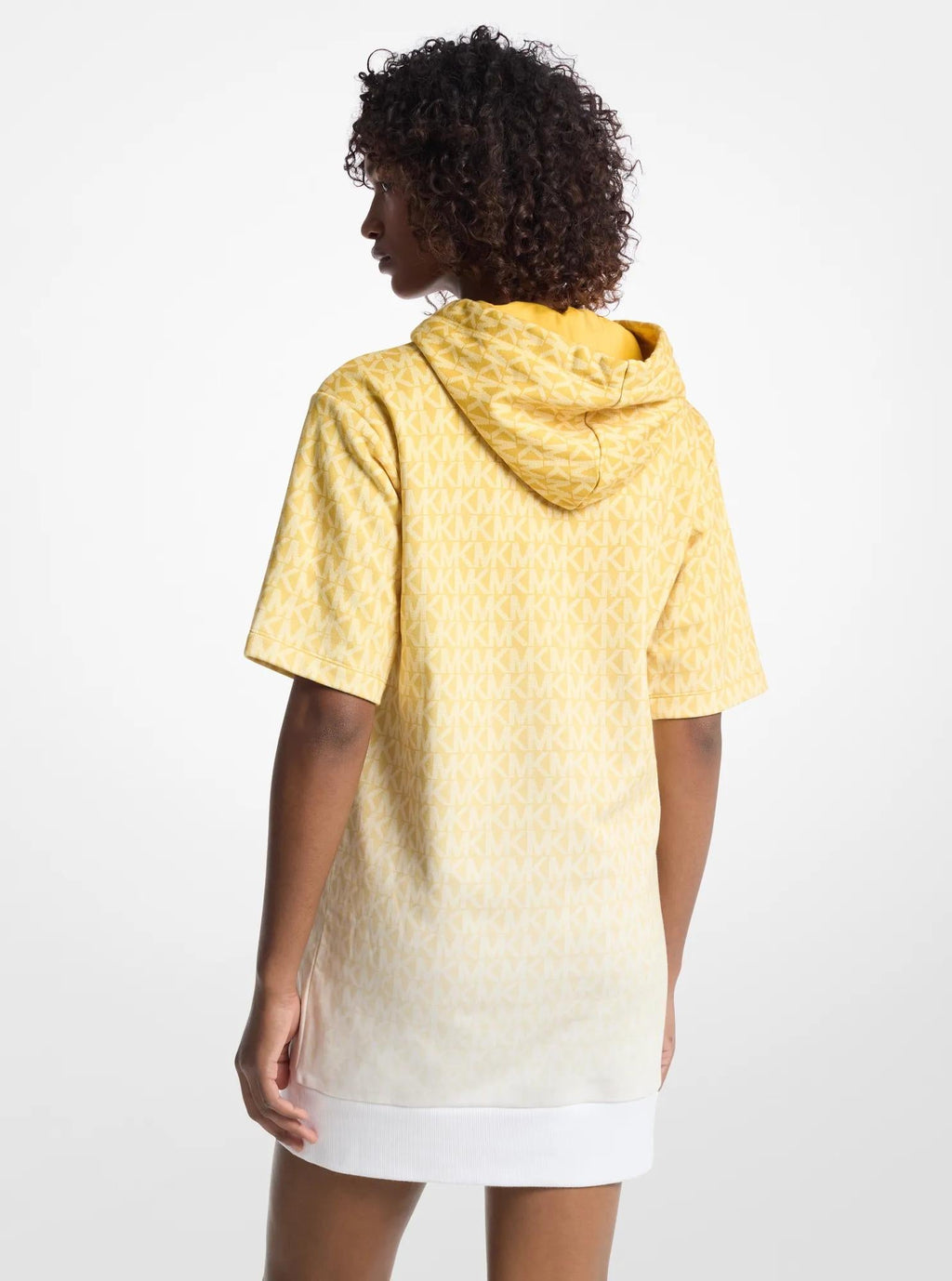 Ombré Signature Logo Cotton Terry Hoodie Dress