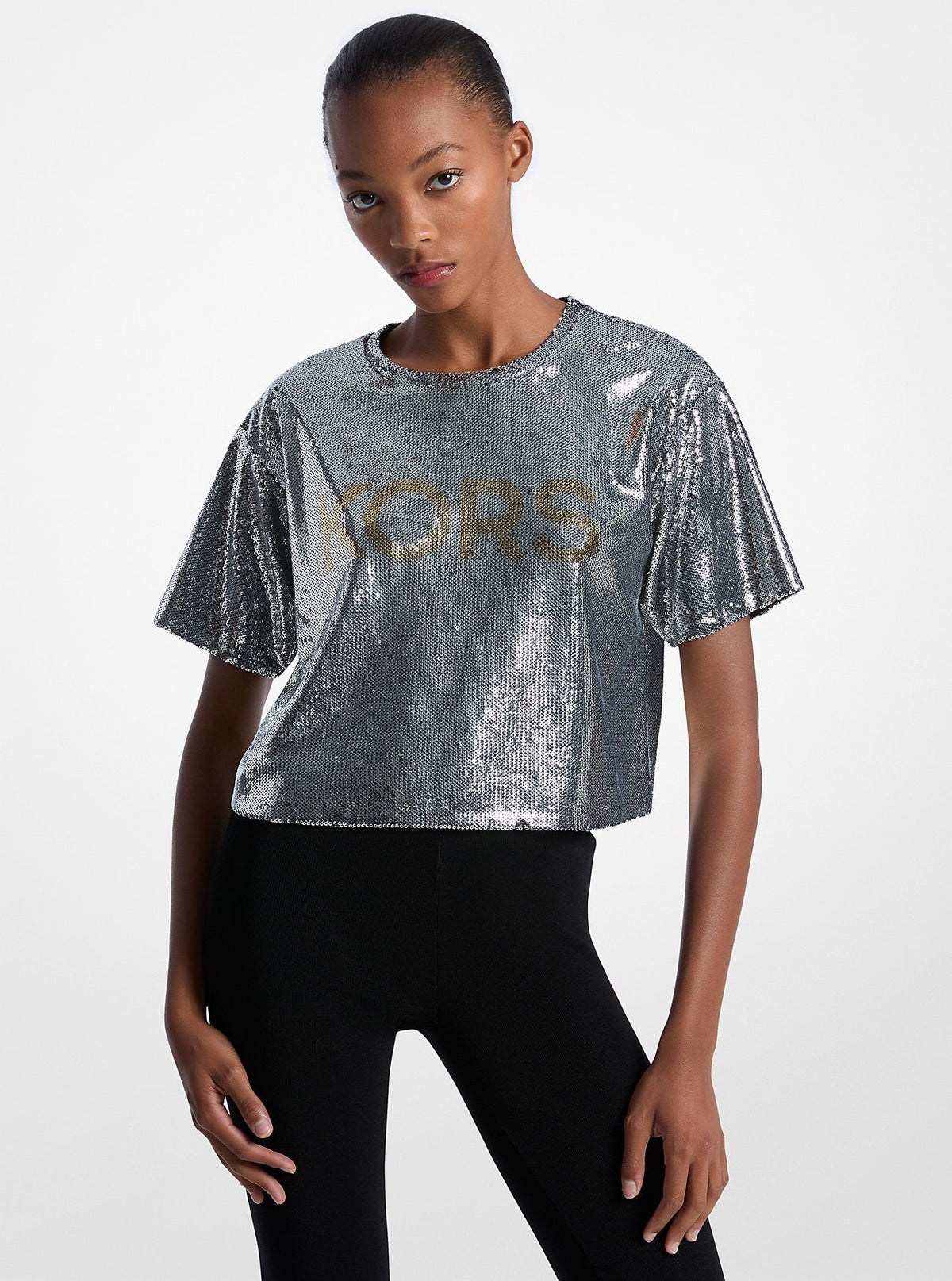 KORS Sequined Boxy T-Shirt