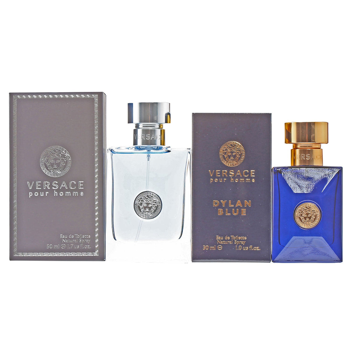 Versace Men's Duo - Pour Homme 1.7 oz + Dylan Blue 1 oz EDT Sprays