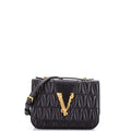Virtus Flap Shoulder Bag Quilted Leather Small