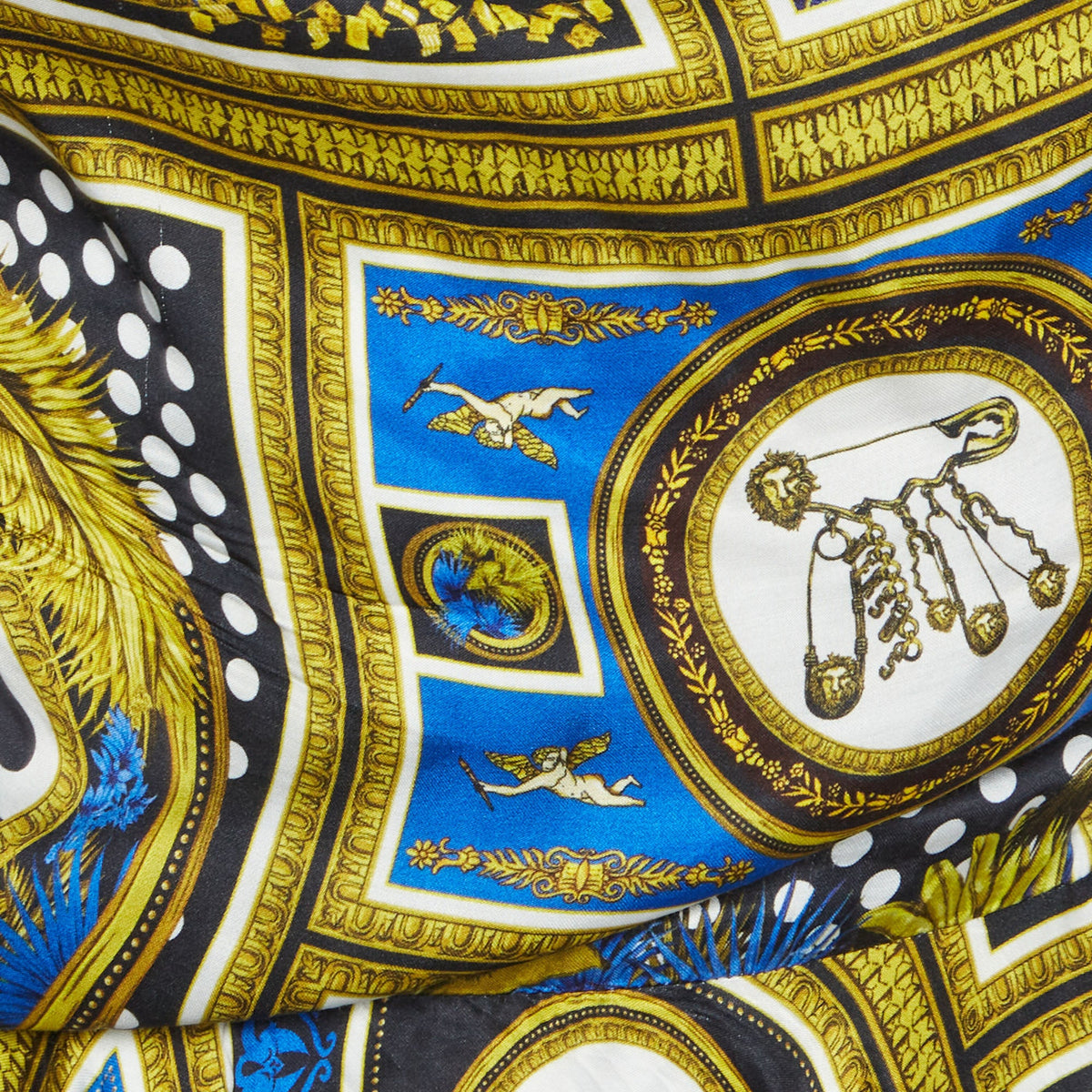 Versus Versace Multicolor Printed Satin Mini Dress