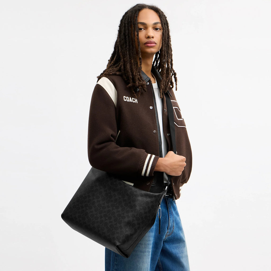 Coach Outlet Finn Hobo Bag 32 In Signature Canvas