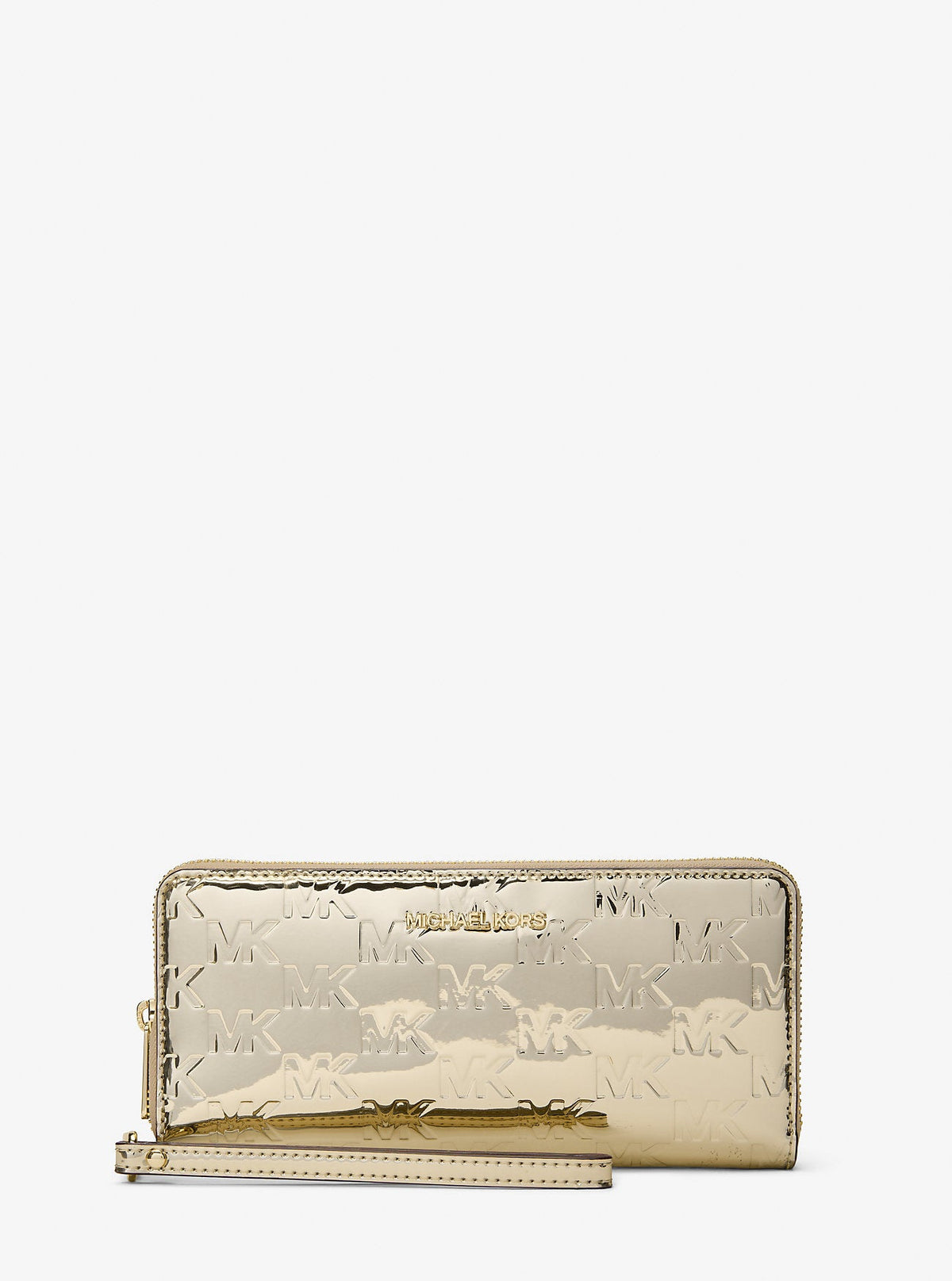 Jet Set Large Metallic Logo Debossed Continental Wallet