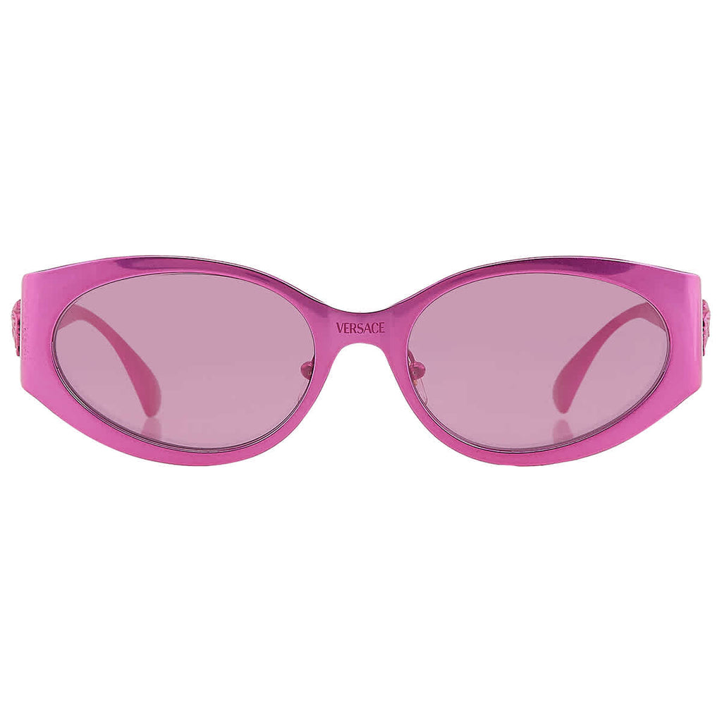 Versace Violet Mirror Silver Oval Ladies Sunglasses VE2263 1503AK 56