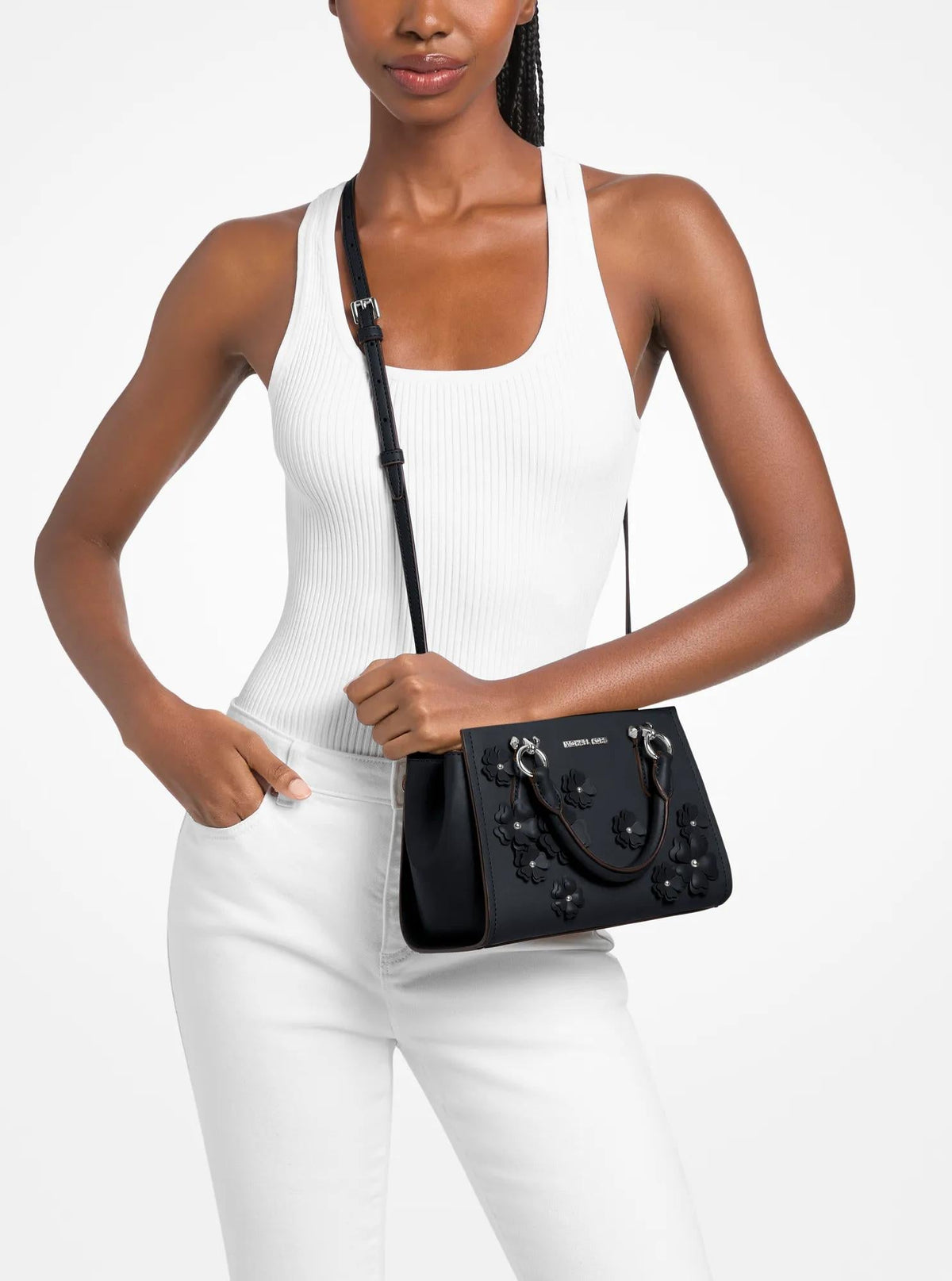 Marilyn Small Floral Embellished Satchel