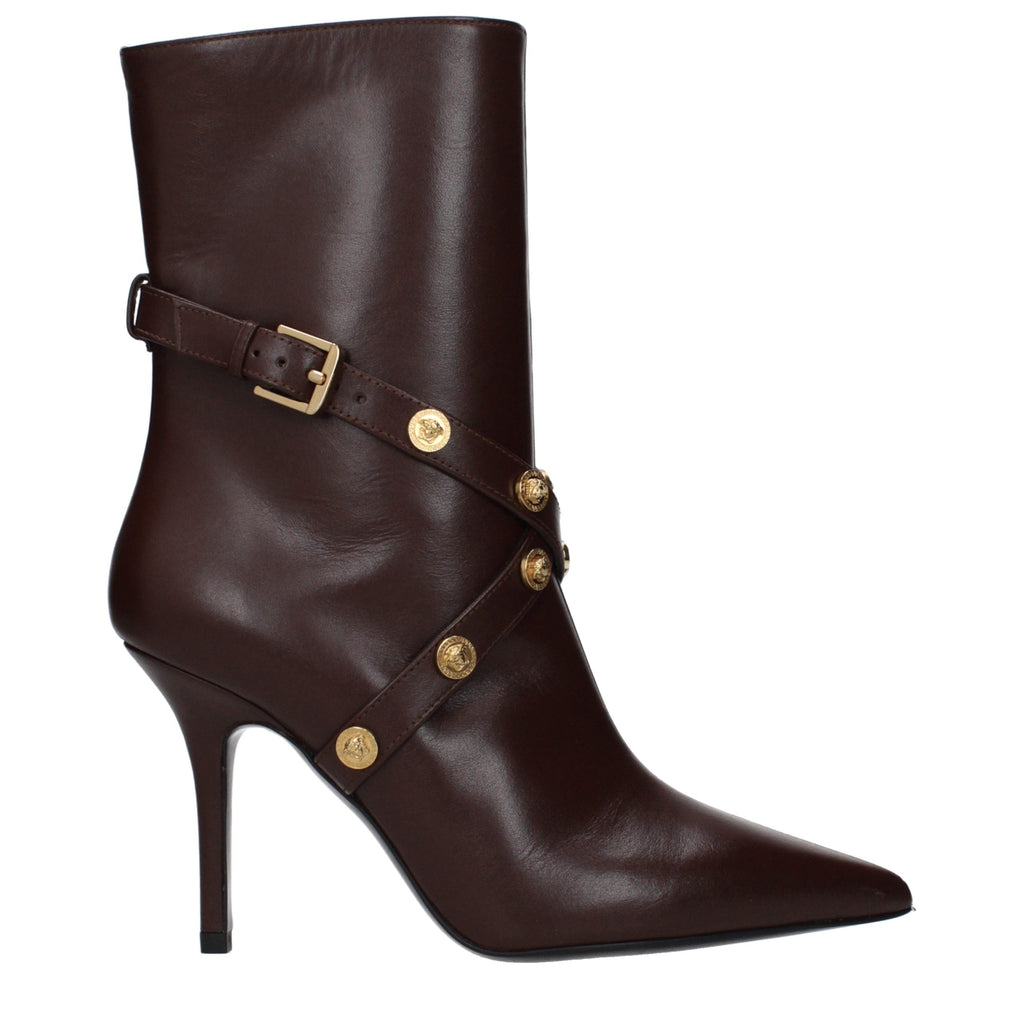Versace Leather Ankle Women's Boots