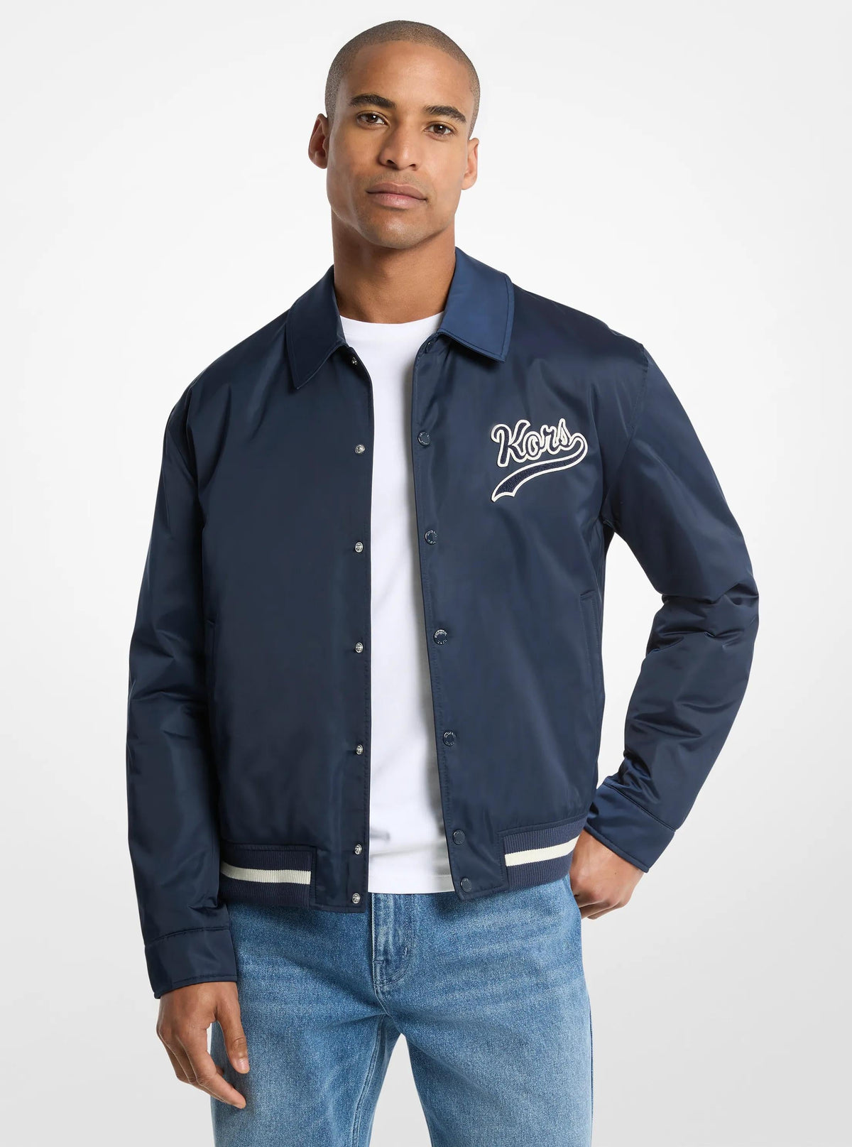 KORS Matte Satin Varsity Jacket