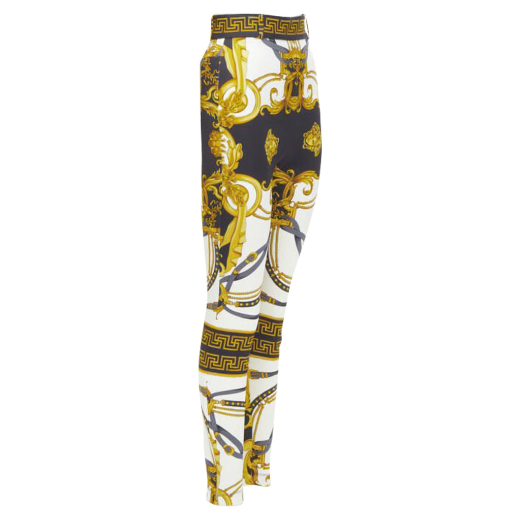 Versace Rodeo Barocco harness legging pants