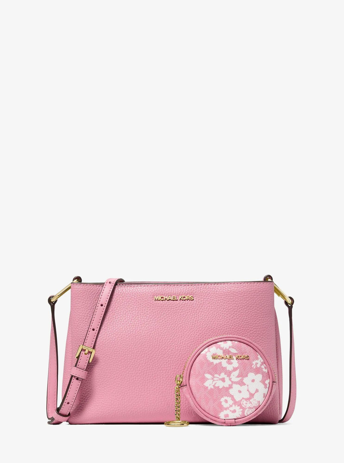 Trisha Pebbled Leather Crossbody Bag With Pouch