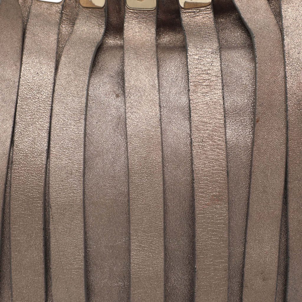 Versace Metallic Leather Shoulder Bag