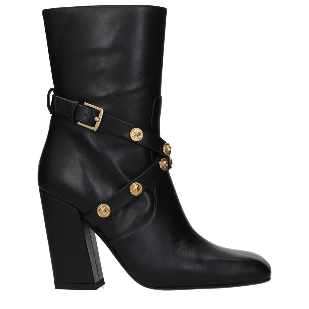 Versace Leather Ankle Women's Boots