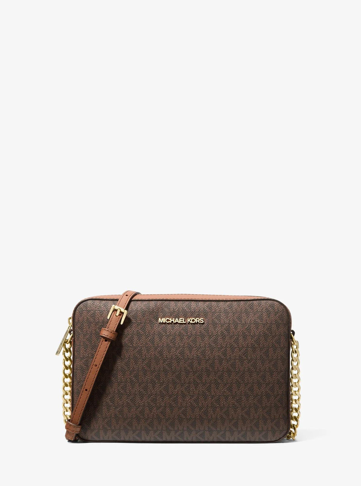 Michael Kors Outlet Jet Set Large Printed Logo Crossbody Bag