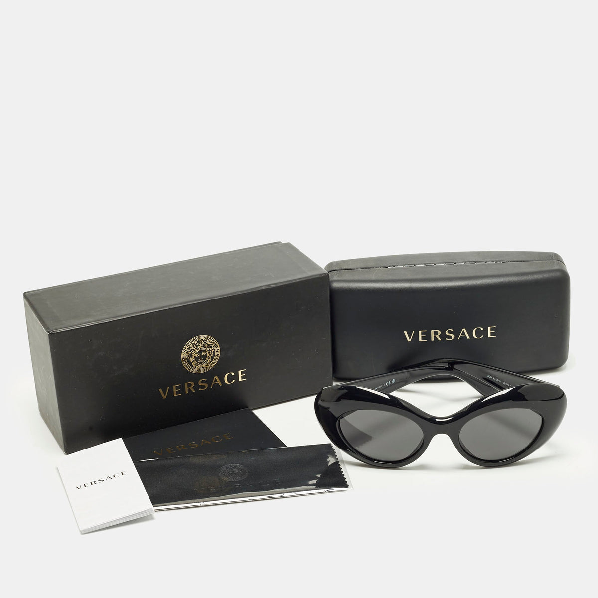 Versace Black Mod 4456 Frame Cat Eye Sunglasses