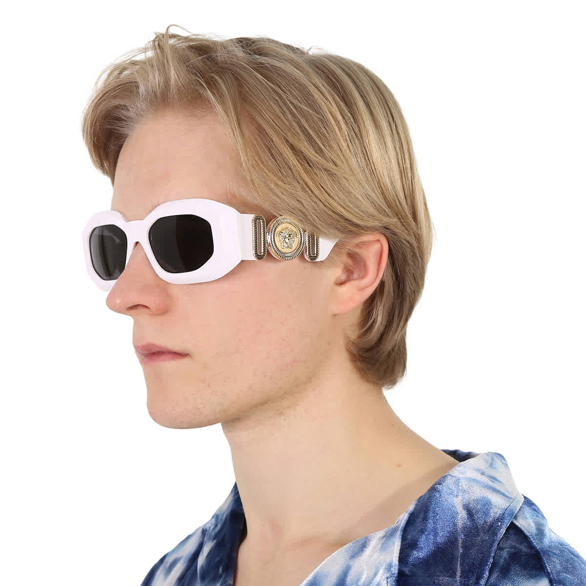 Versace Dark Gray Irregular Men's Sunglasses VE4425U 314/87 53