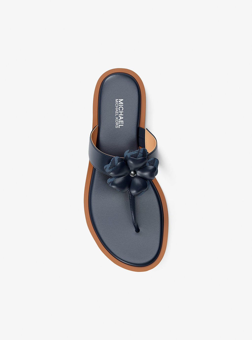 Callie Embellished Signature Logo Trim Thong Sandal