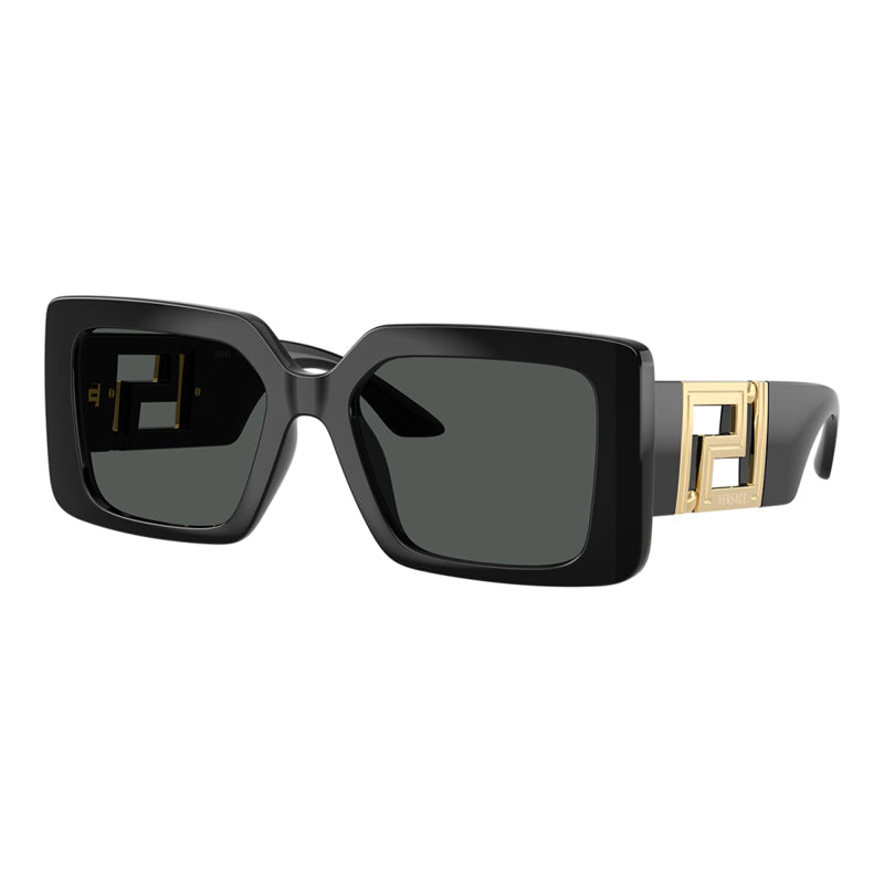 Versace Sunglasses Rectangle Full Rim, Dark Havana Frame And Brown Gradient Lens Ve4505U108/13