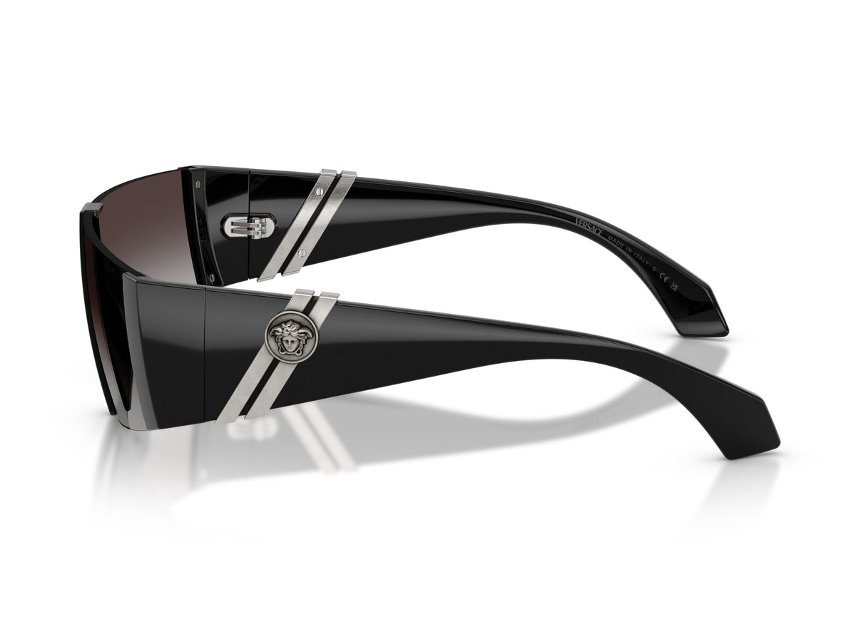 0ve4516 Gradient Metal Oversized Shield Sunglasses
