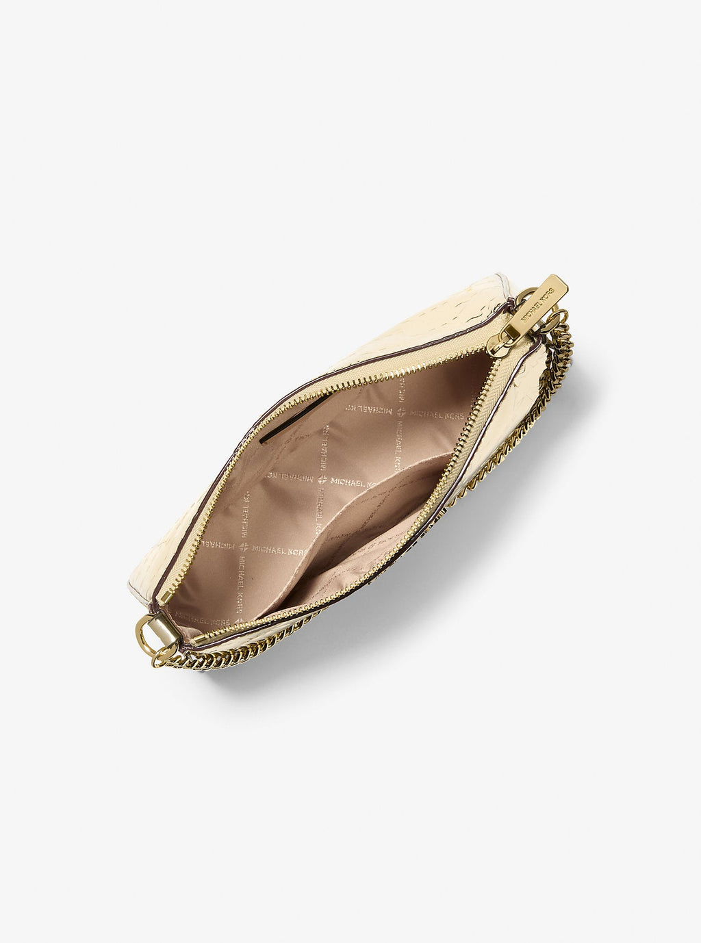 Jet Set Medium Metallic Logo Debossed Pochette and Card Case Gift Set