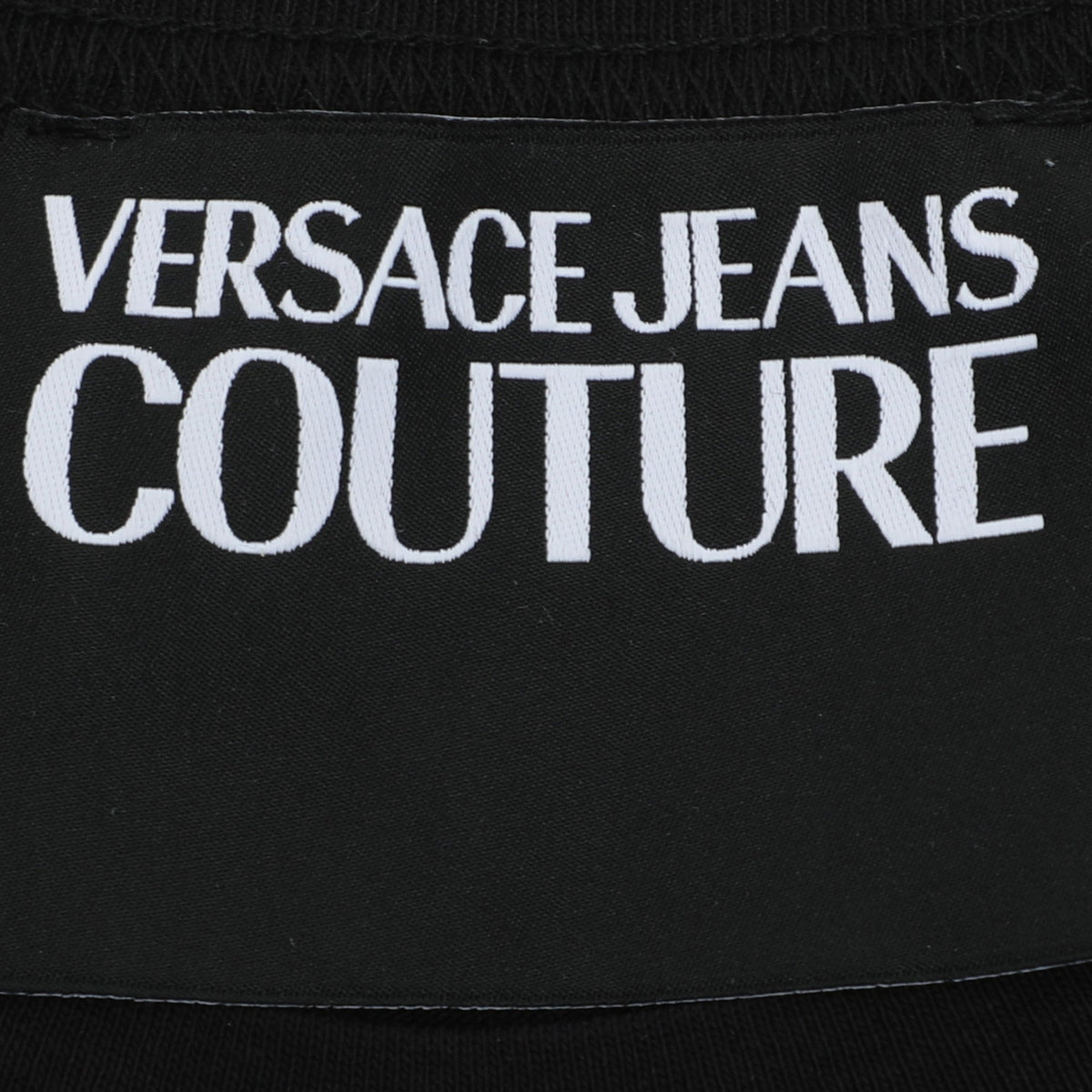Versace Jeans Couture Black Cotton Printed T-Shirt
