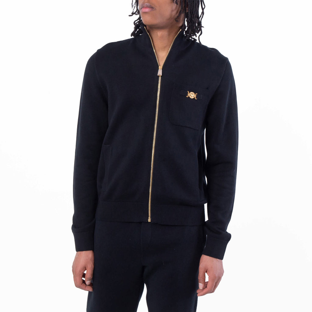 Versace Cashmere-Blend Zip-Up Sweater