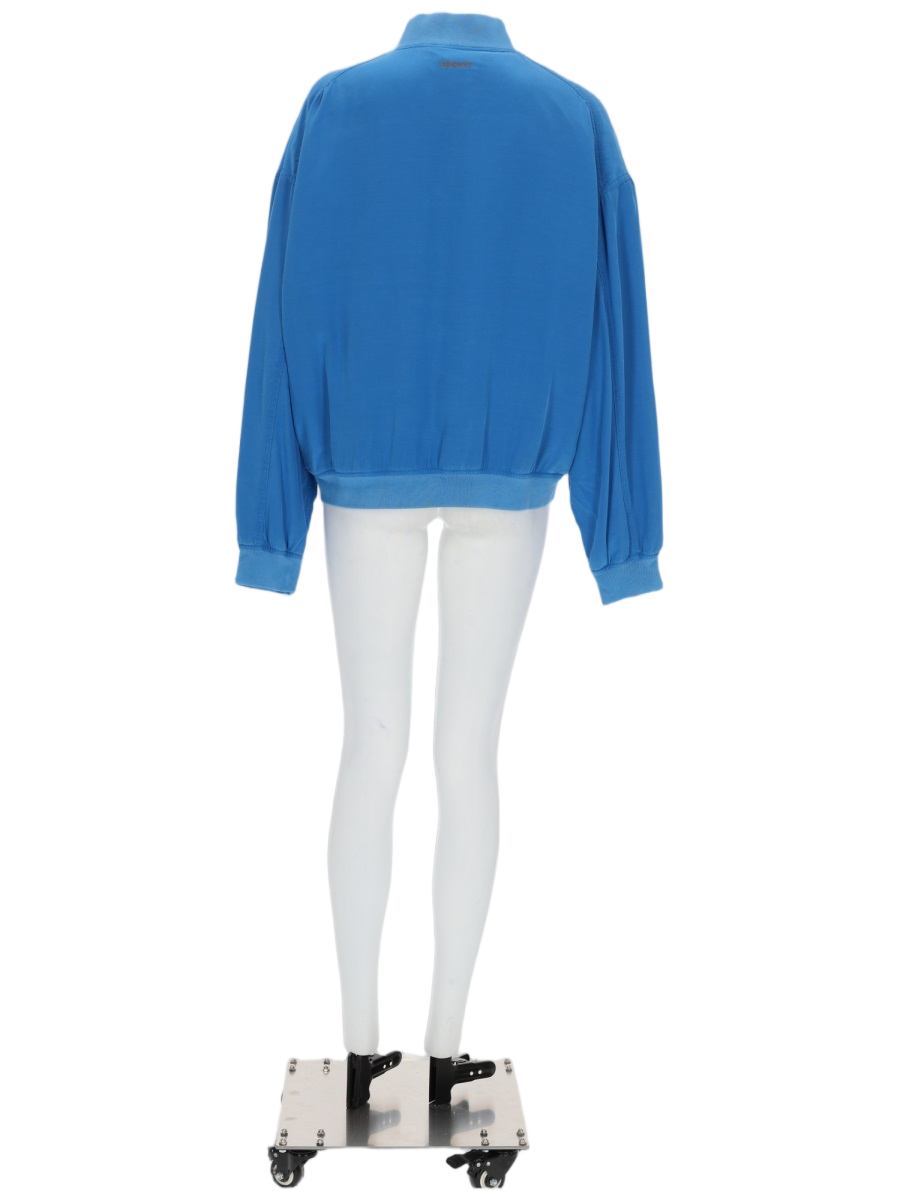 Silk Dropped Shoulder Blouson Jacket