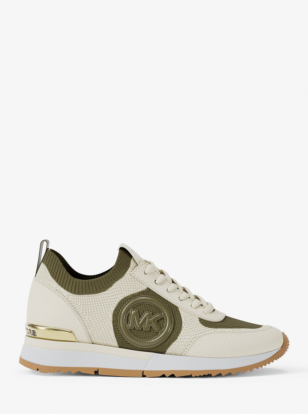 Michael Kors Outlet Jenkins Two-Tone Stretch Knit Trainer